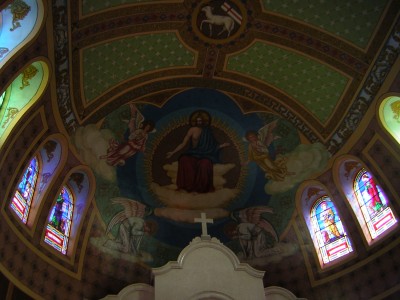 Ceiling art in the same church